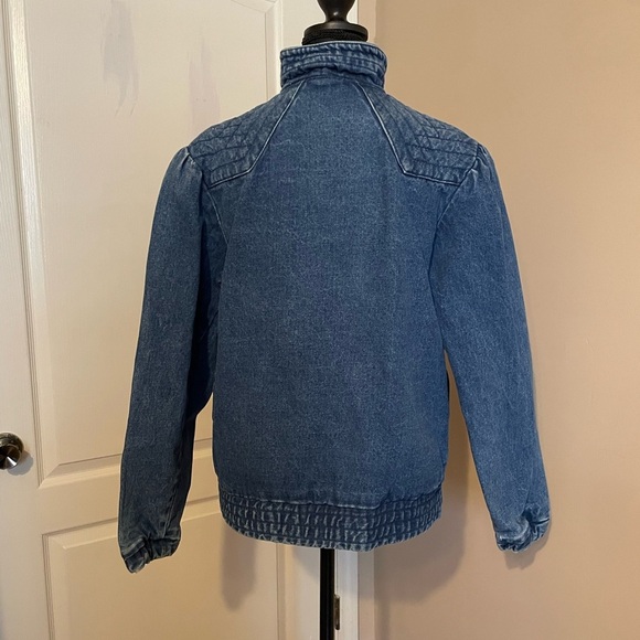 Vintage The Jack Set Blue Wash Snap Button Pocket Denim Jean Jacket Size L 80s - Picture 7 of 13
